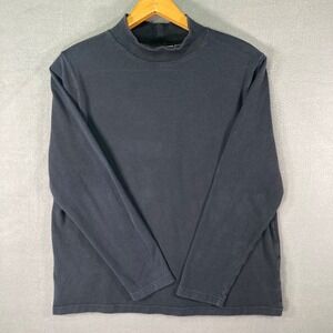 Croft & Barrow Mock Neck Shirt Mens XL Gray Stretch Long Sleeve Casual